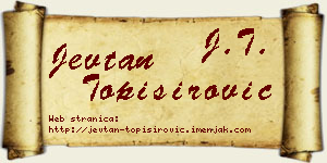 Jevtan Topisirović vizit kartica